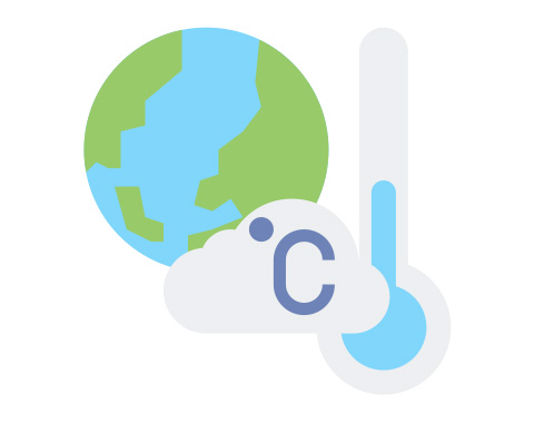 Planet temperature icon