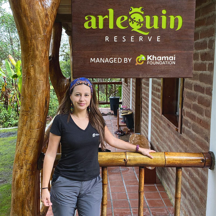 Image showing project manager Ángela León at the Arlequín Reserve