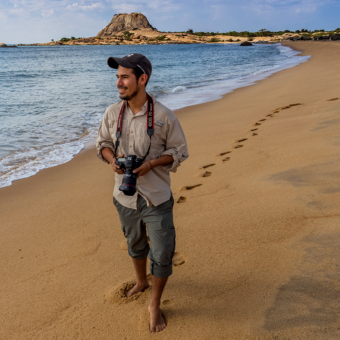 Image showing Frank Pichardo walking along a beach